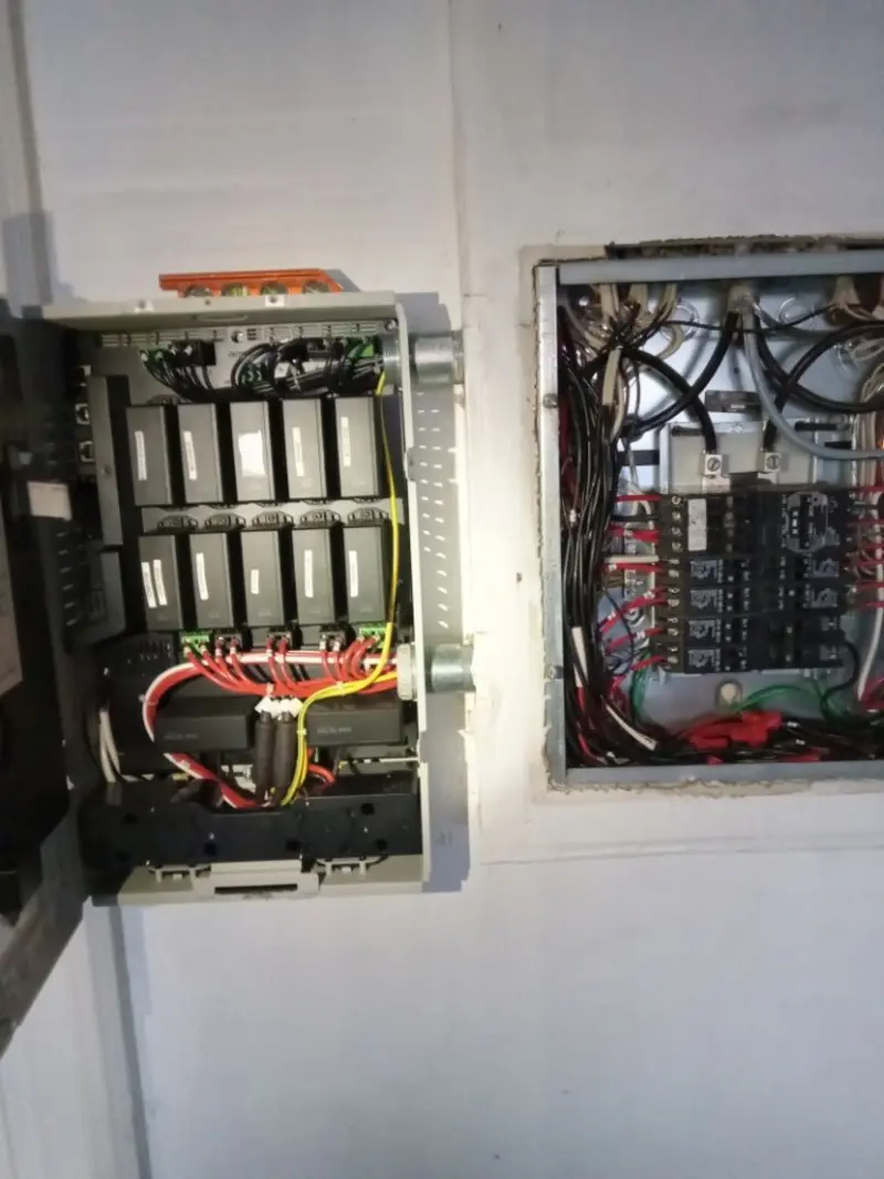 Electrical panel upgrade completed for Security Camera Wiring in Ladysmith